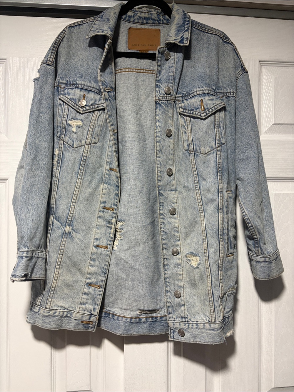 Long Light Blue Denim Jacket